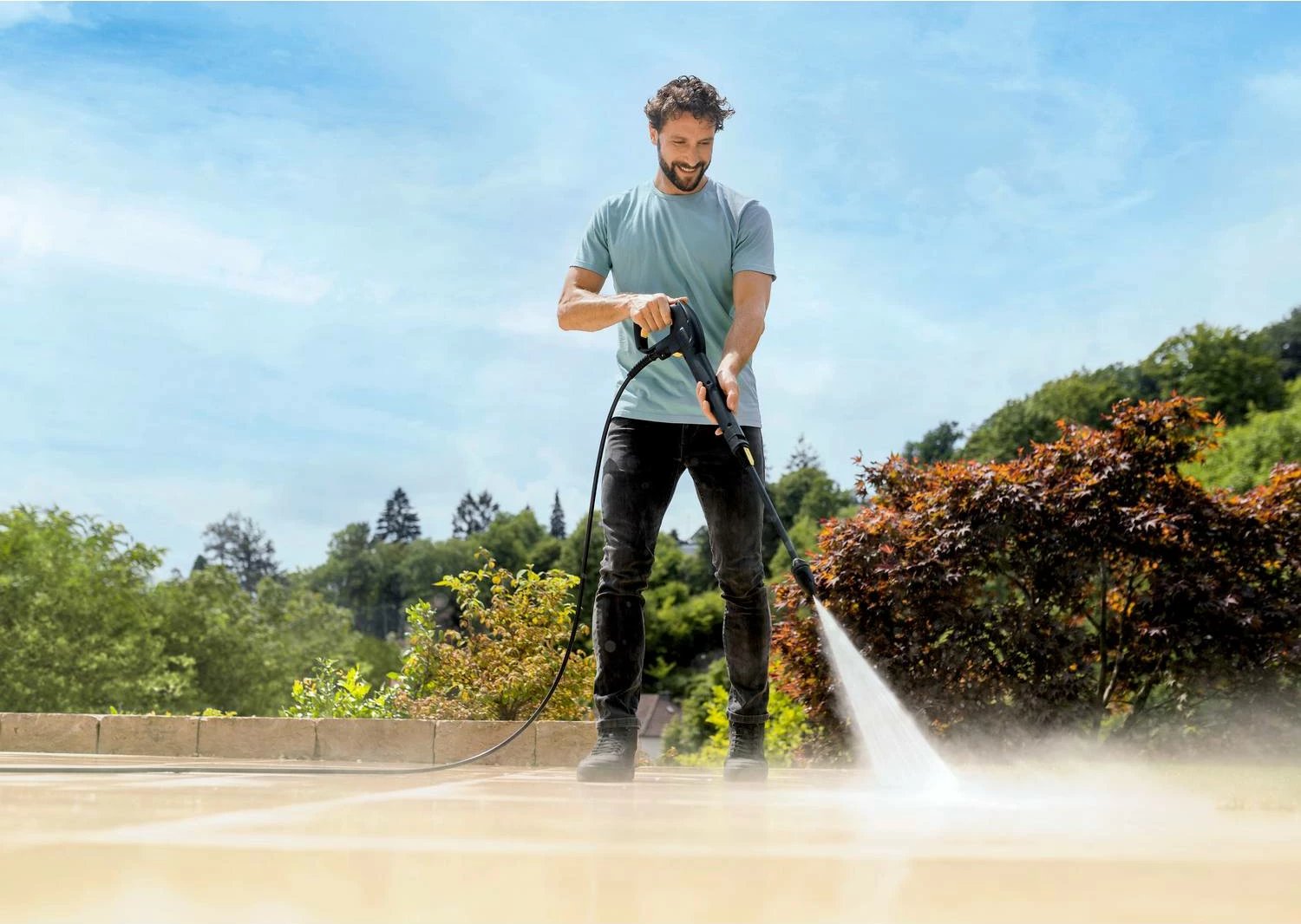 Pastrues me presion të lartë, Karcher, K 7 WCM, 180 bar 600 l/h 3 kW, zorrë 10 m, motor me ftohje me ujë, e verdhë/zezë