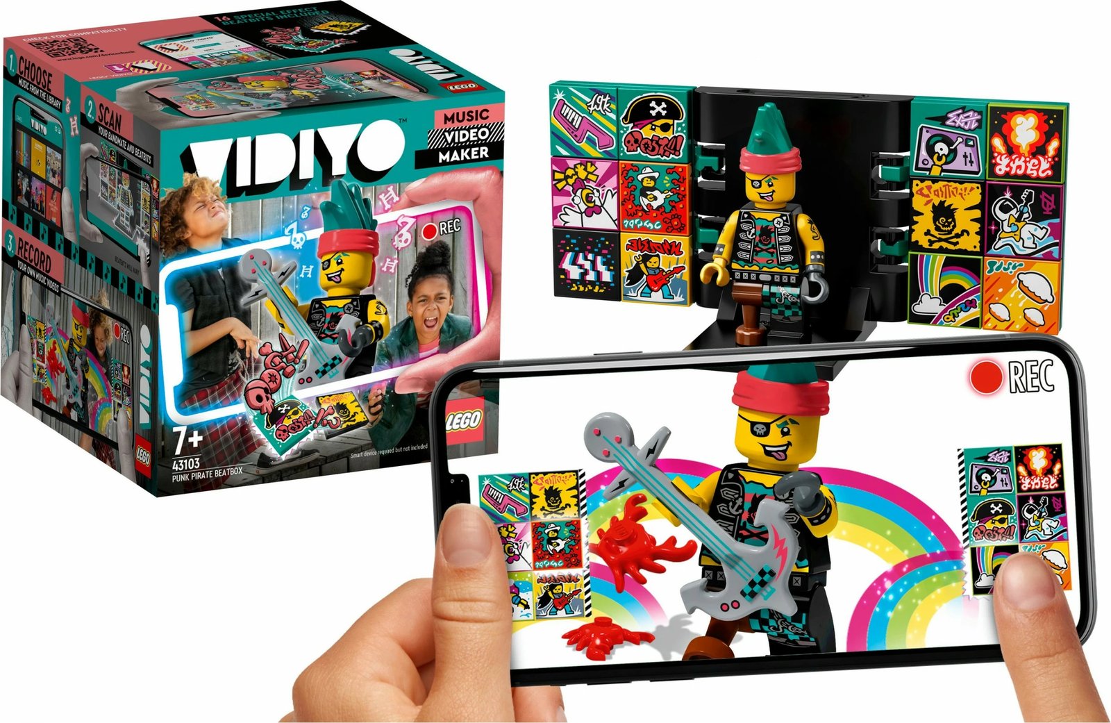 Set ndërtimi LEGO VIDIYO Punk Pirate BeatBox, 73 pjesë, shumëngjyrësh