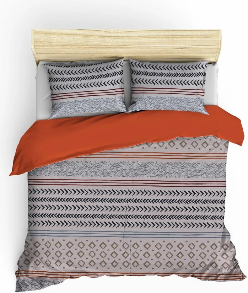 Set mbulesë për jorgan Super King, L'essentiel, Arrow, ngjyrë e bardhë, e kuqe, kaltër e errët, kaltër, portokalli