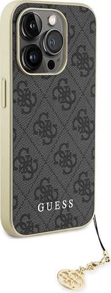Mbështjellës Guess GUHCP15LGF4GGR për iPhone 15 Pro 6.1", 4G Charms Collection, Gri Mbështjellës Guess GUHCP15LGF4GGR për iPhone 15 Pro 6.1", 4G Charms Collection, Gri