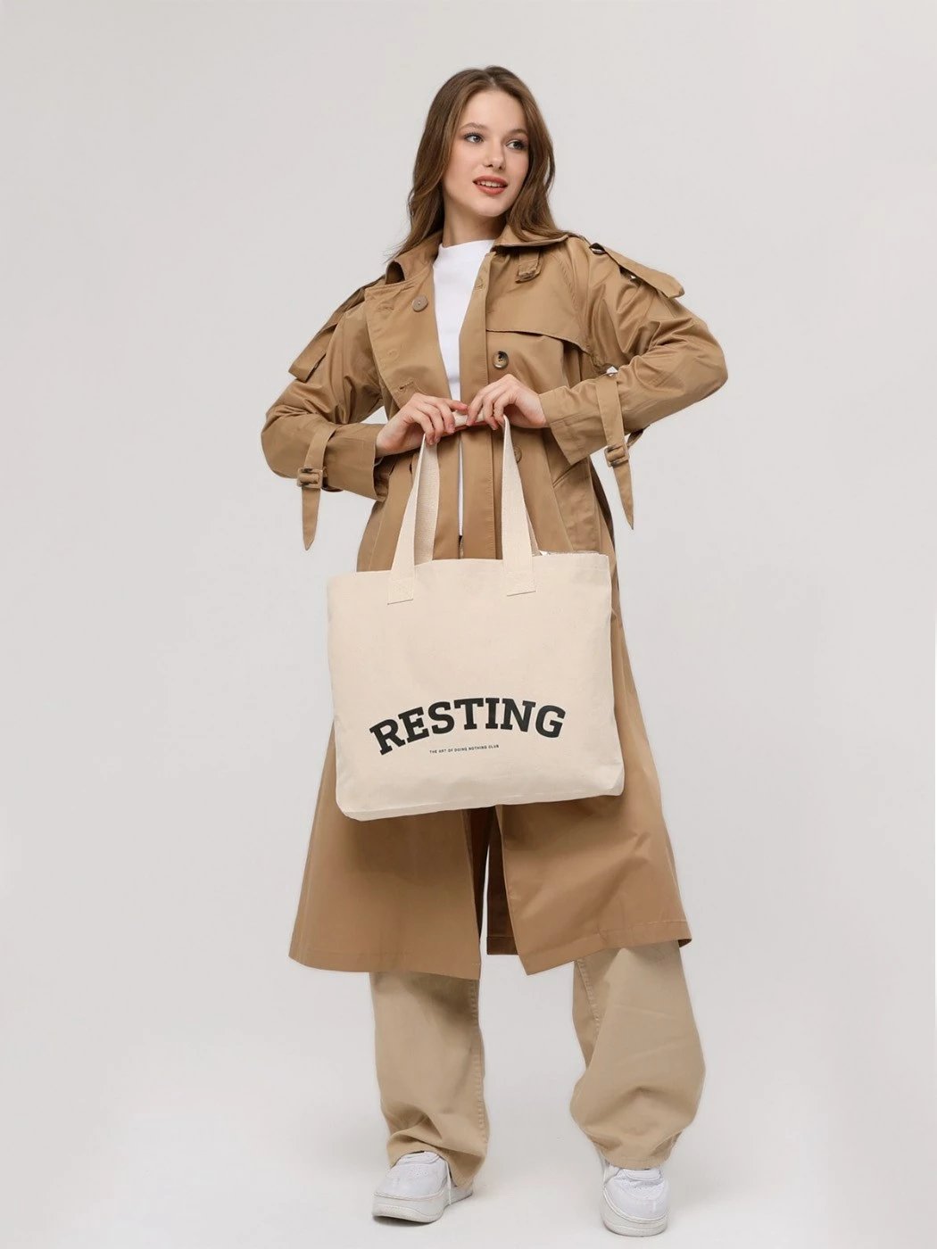 Çantë tote Zoozie Bags, krem, 2068