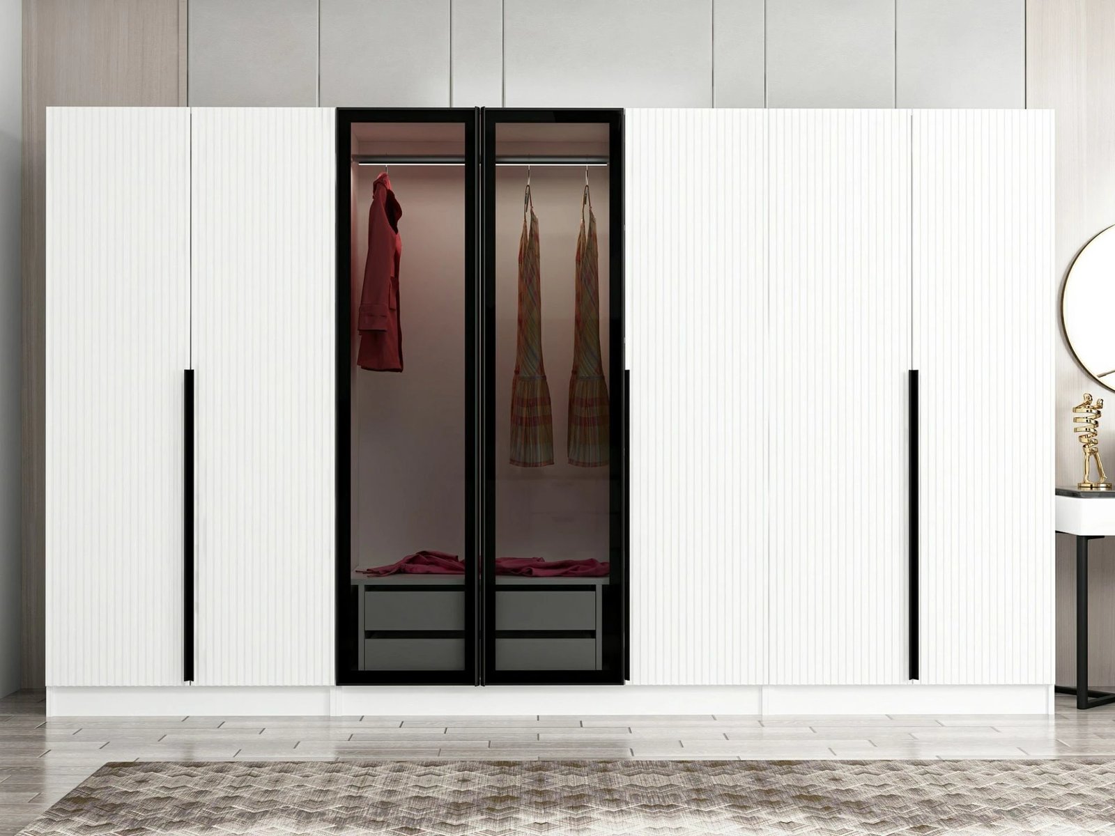 Dollap Skye Decor, ngjyrë fume, Kale Plus - 7814