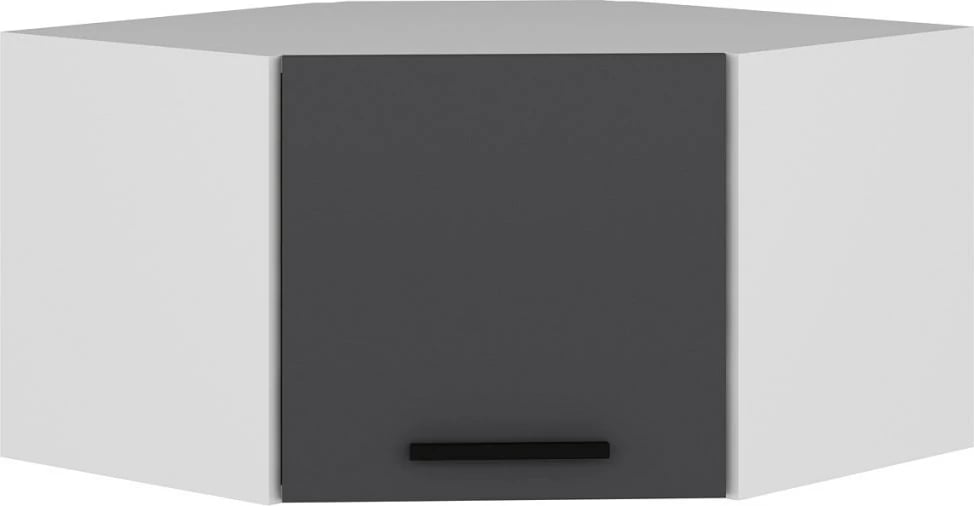 Dollap këndor për mur, Skye Decor, i bardhë dhe antracit