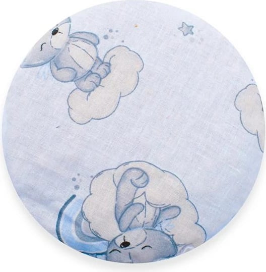 Termofor ngrohje/ftohje, New Baby BASIC, rrethor 14 cm, 180 g, mbulesë pambuku, mbushje me bërthama qershie, blu