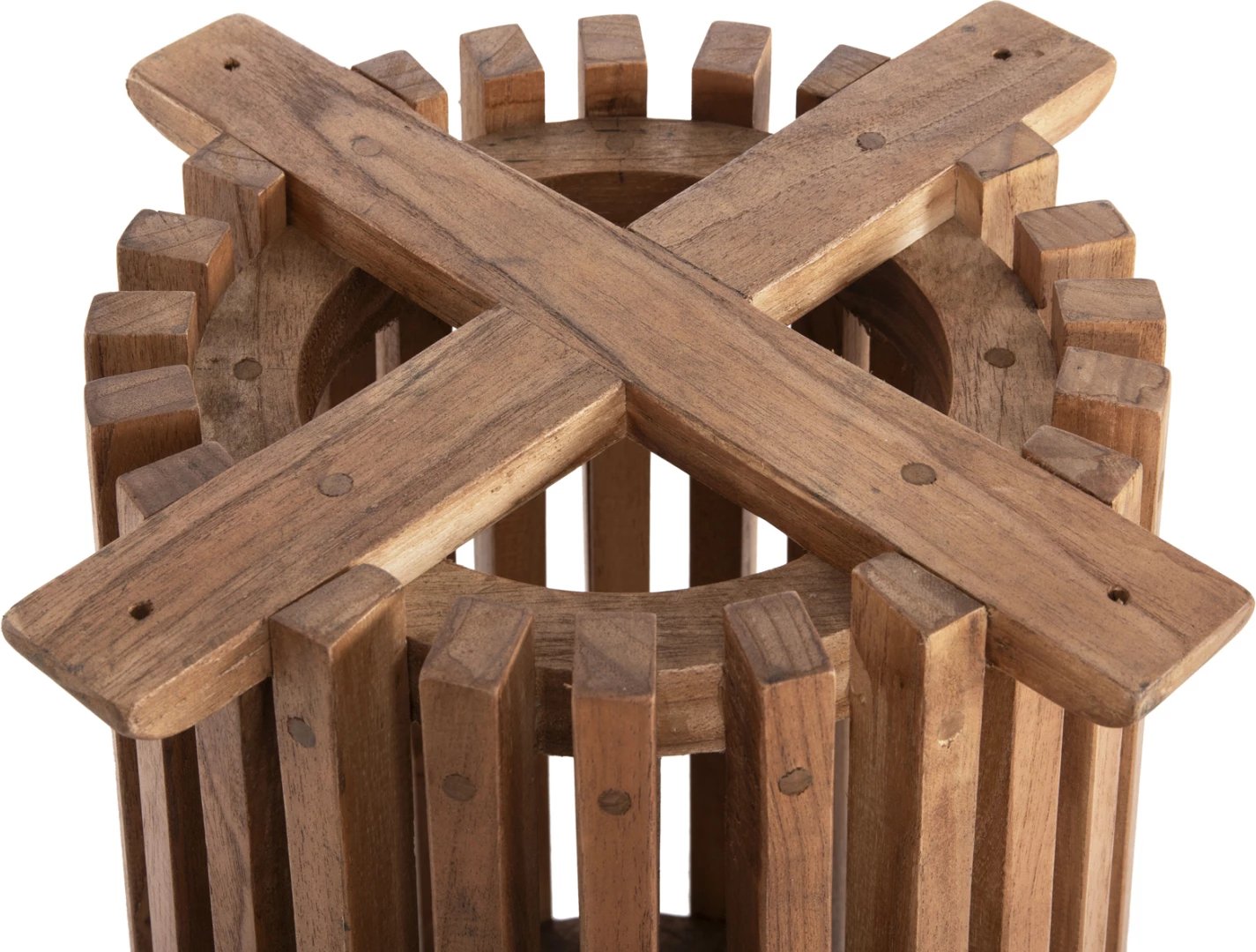 Bazë për bar, lartësi mesatare, rrumbullake, FRANTZ FH1, dru MINDI, ngjyrë natyrale, Φ40x90Hcm