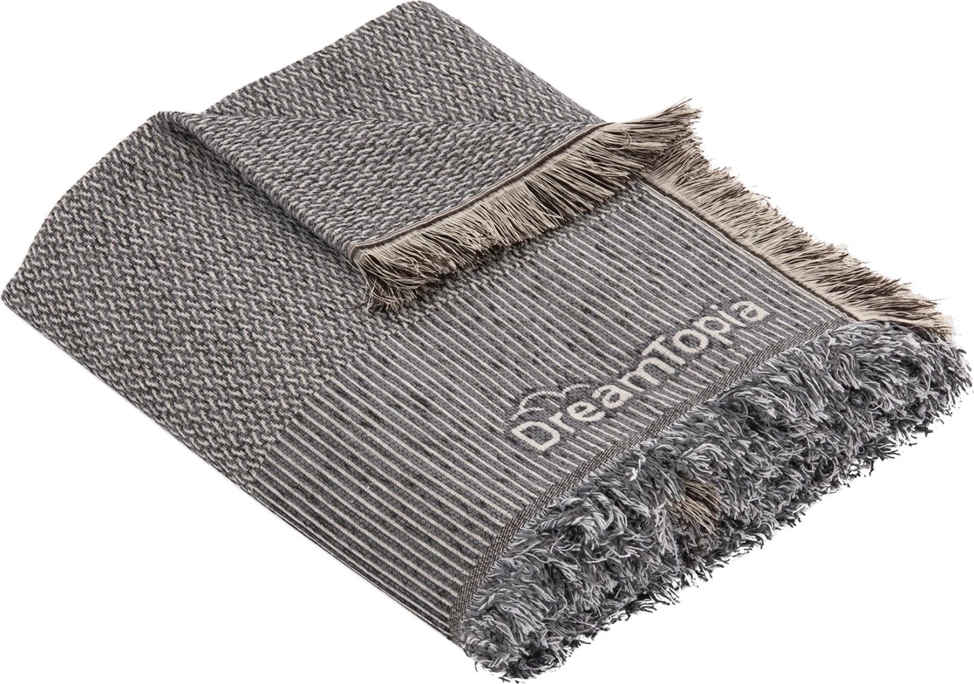 Mbulesë divani me thekë DREAMTOPIA FH12164.02 ngjyrë gri e errët 178x178 cm