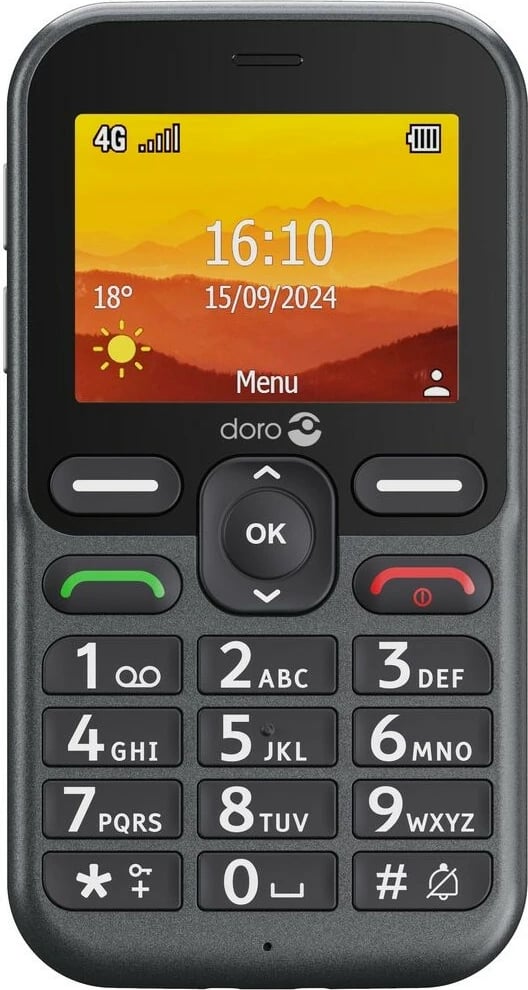 Celular Doro Leva L10, 6.1 cm, 2 MP, 1150 mAh, Ngjyrë e zezë