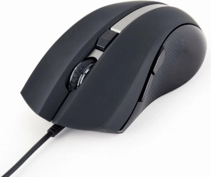 Maus, Gembird, MUS-GU-02, USB me kabllo 1.8 m, sensor G-laser 800-2400 DPI, 6 butona, dorë e djathtë, e zezë