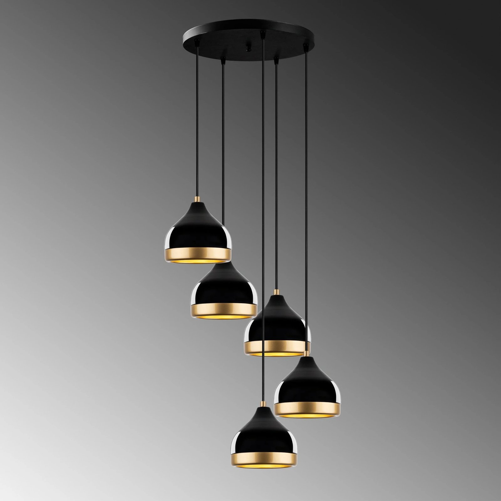 Llambë tavani Opviq Yildo, e zezë, M-7006