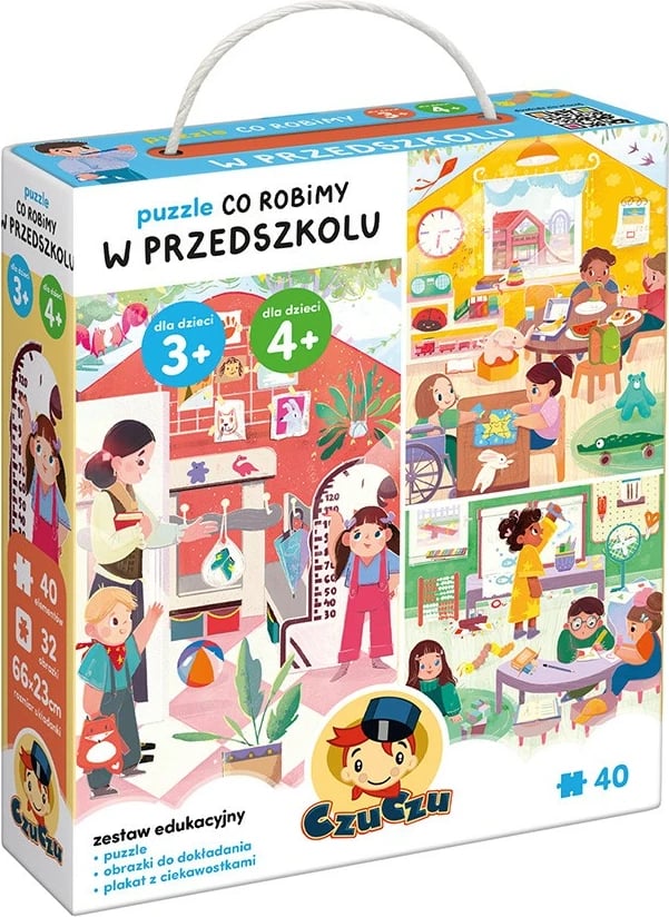 Puzzle edukativ CzuCzu 4027, 40 pjesë, për fëmijë, shumëngjyrësh, set