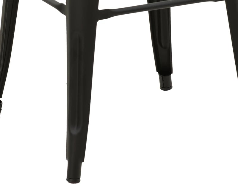 Karrige për bar Utopia metalike, ngjyrë e zezë mat, 30x30x45cm