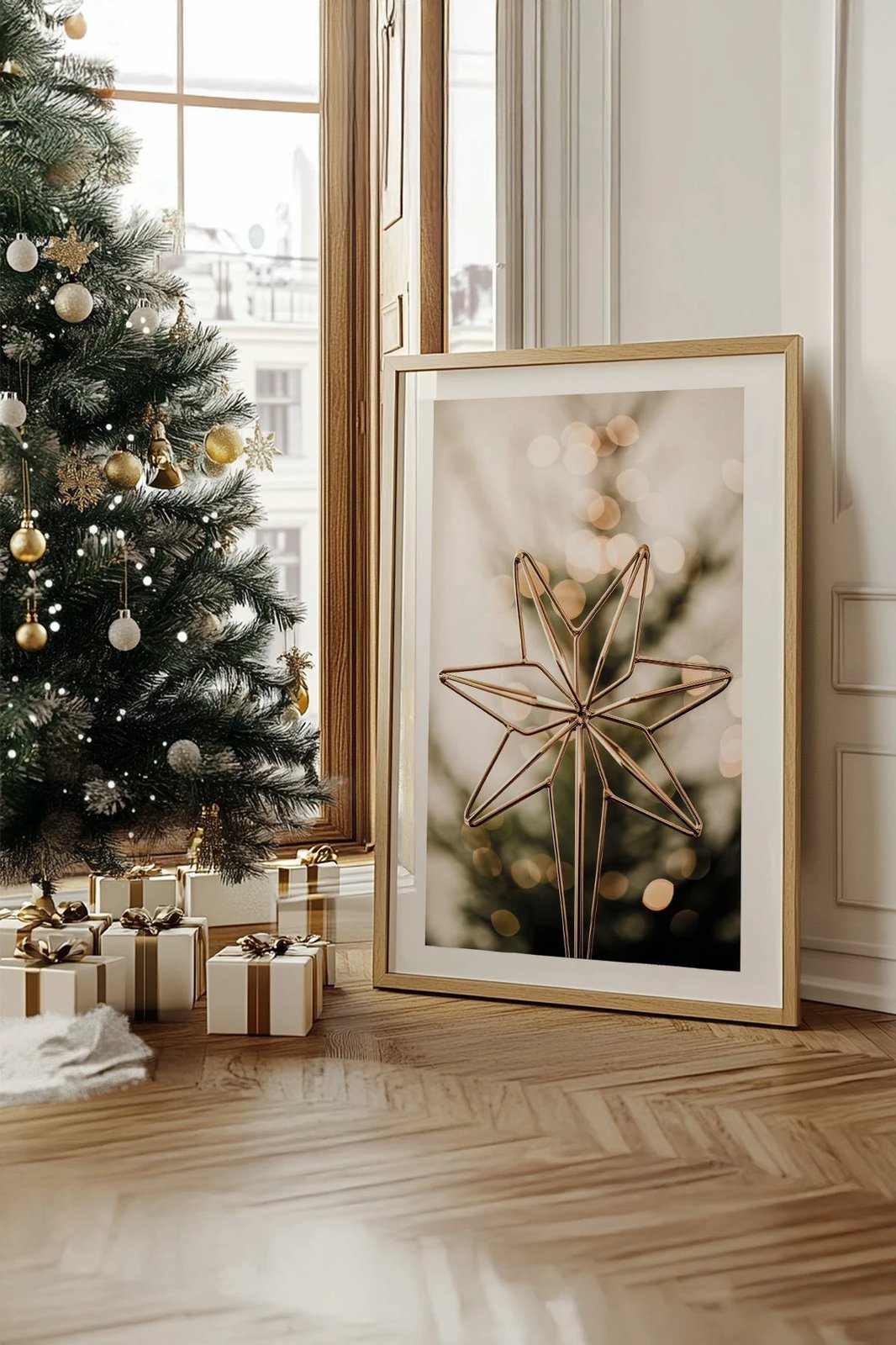 Pikturë dekorative me kornizë, shumëngjyrëshe, Wallity, Nwyearsngmdl10, 33x48cm