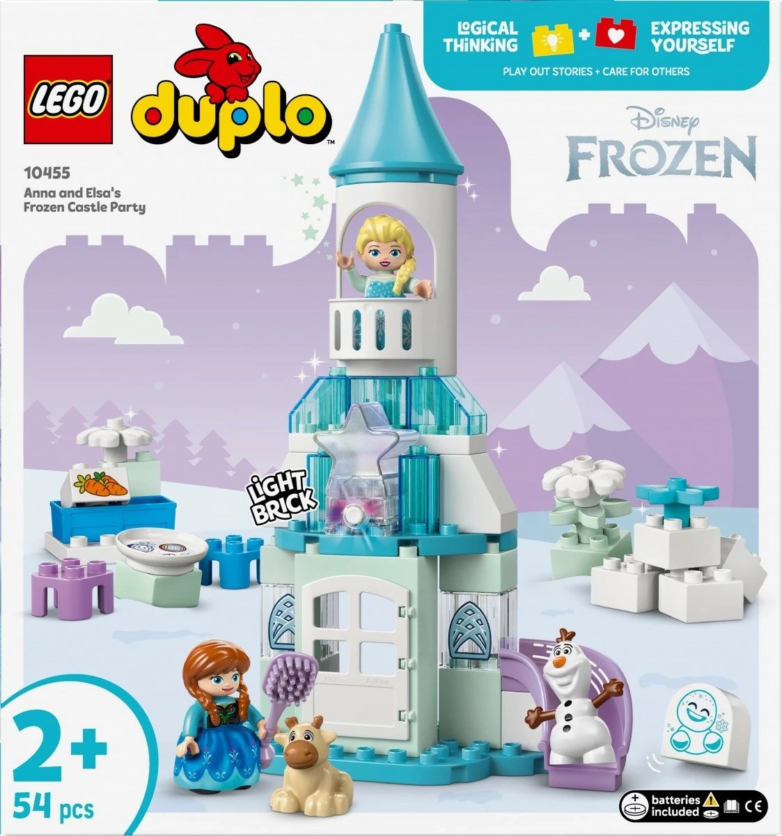 Set lodrash LEGO DUPLO Frozen 10455 Anna and Elsa's Ice Castle Party, 54 pjesë, shumëngjyrëshe