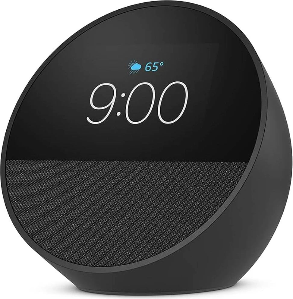 Altoparlant smart, Amazon, Echo Spot, ekran 2.83", Bluetooth 5.0 dhe Wi‑Fi, i zi