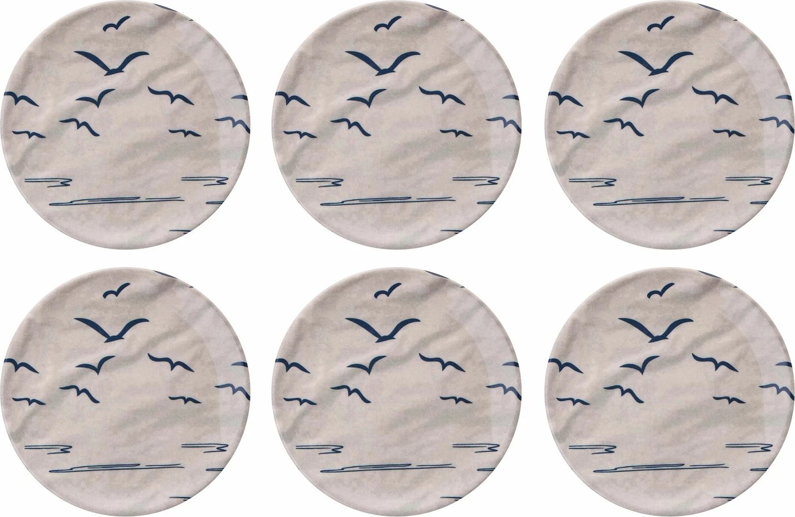 Set pjatash për ëmbëlsira (6 copë), Hermia Concept, Larum - ngjyrë kaltër e errët