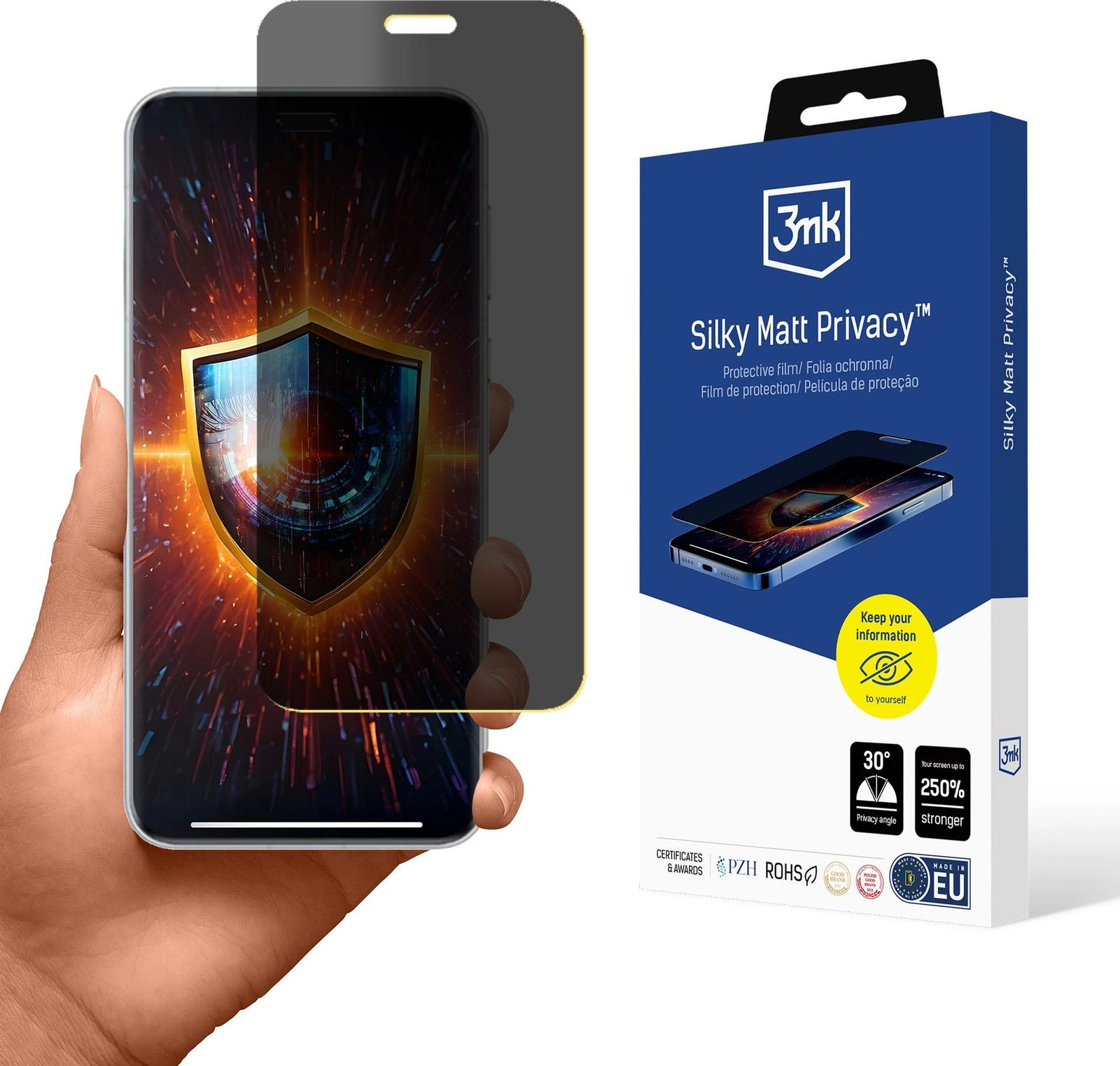 Film mbrojtës privatësie për ekran, 3mk Silky Matt Privacy për Honor Magic 7 Pro, Mat