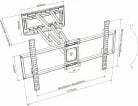Mbajtëse muri për TV ART RAMT AR-91XXL, 50-120", metal, e zezë