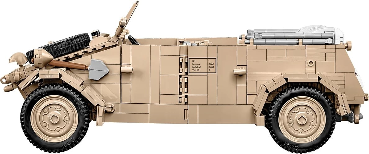 Set ndërtimi Cobi Kübelwagen Typ 82, 1326 pjesë, 1:12, bezhë