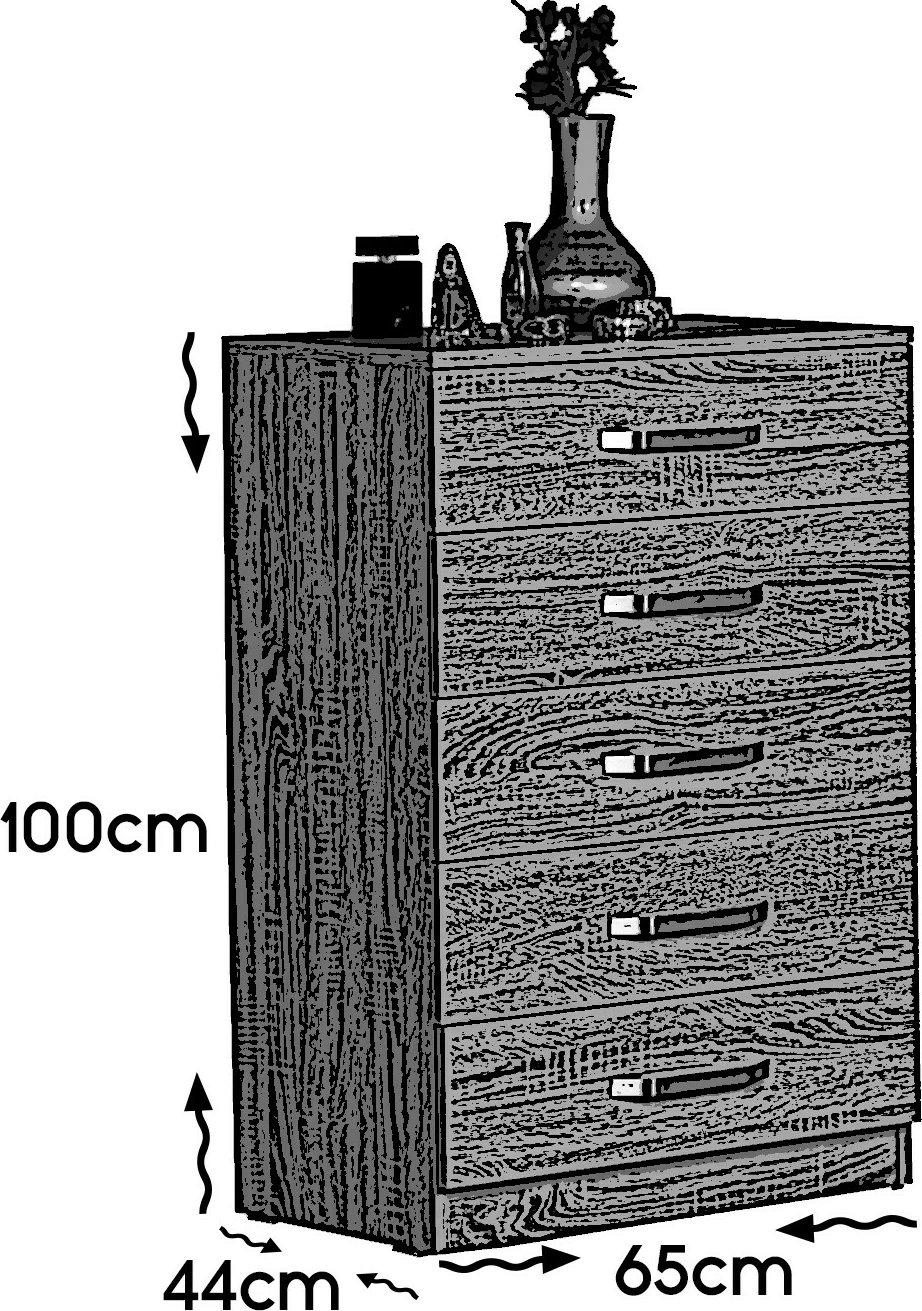Komodë Hanah Home, Milas, ngjyrë lisi