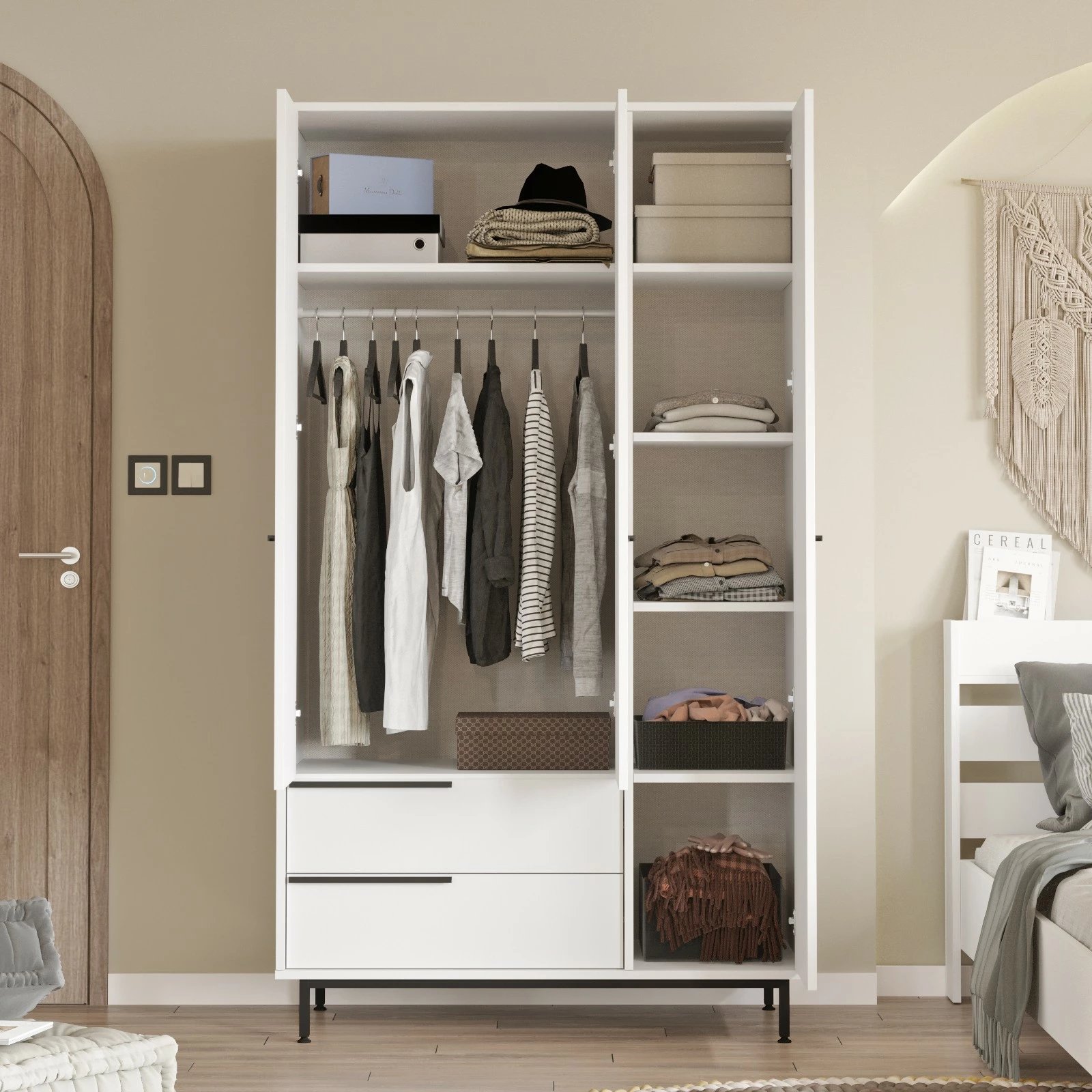 Set dhome rinore Skye Decor, ON24-W, ngjyrë e bardhë