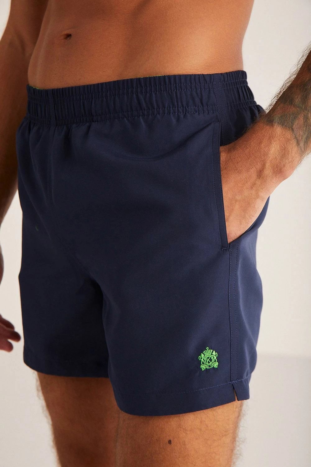 Pantallona të shkurtra për not, ngjyrë e kaltër e errët, Jumeon