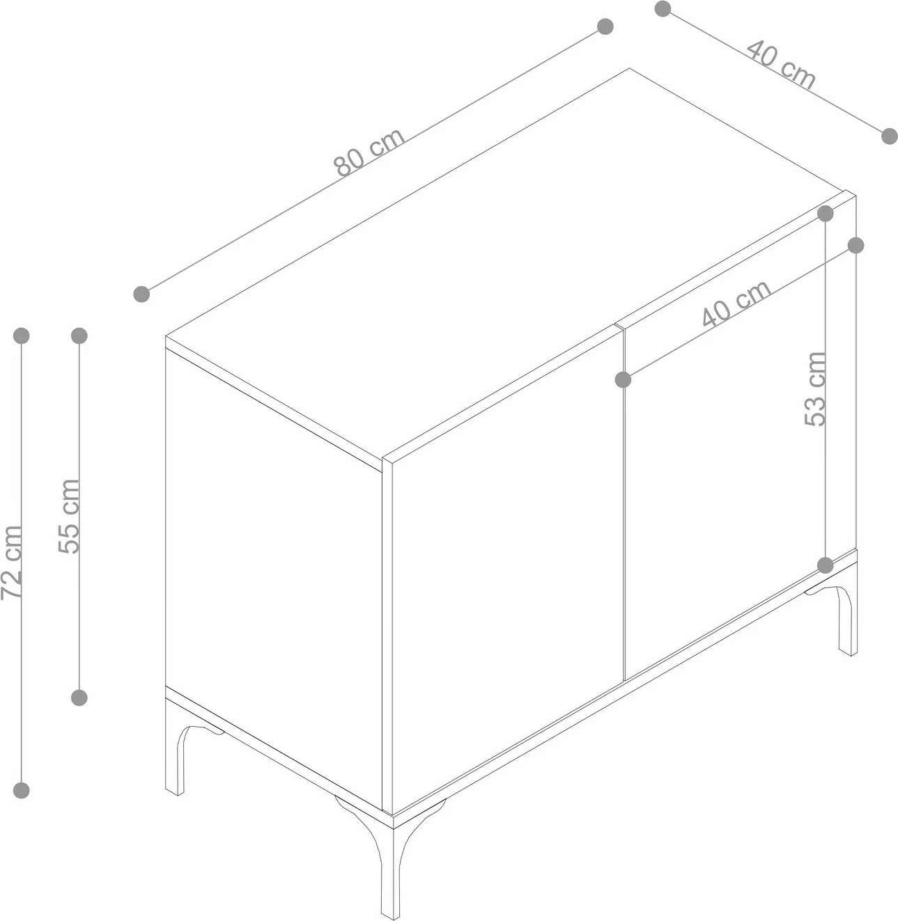 Konsol Hanah Home, Prestige, ngjyrë lisi safir