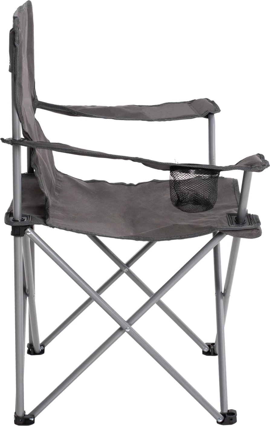 Karrige palosëse për plazh/kamping me mbajtëse gotash, ngjyrë gri, FH5096.01, 77x48x81 cm