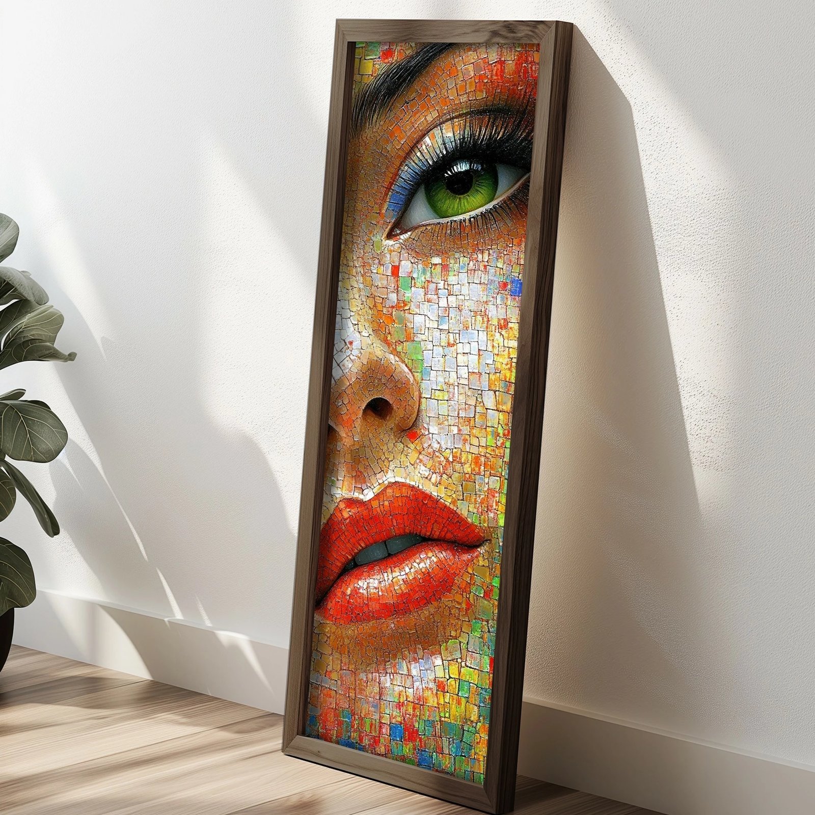 Pikturë dekorative me kornizë MDF, Wallity, EMR084, shumëngjyrëshe