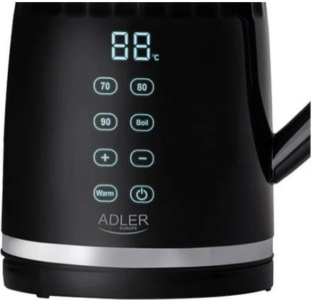 Ibrik elektrik Adler AD 1350 me kontroll temperature, 1.7L, i zi