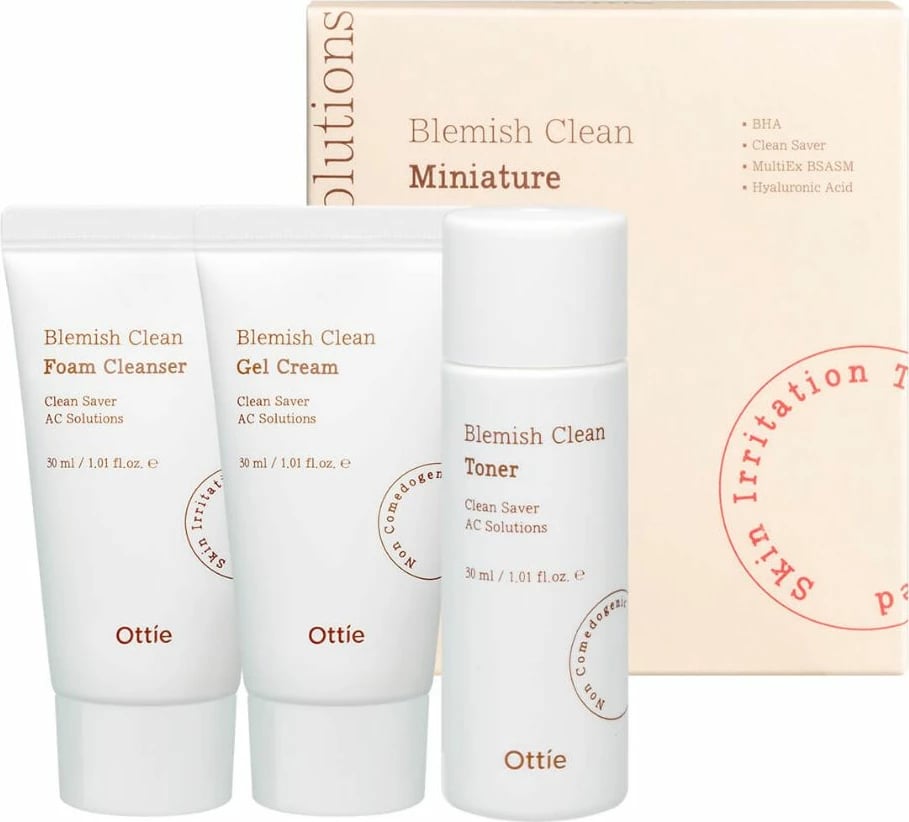 Set për kujdesin e lëkurës Ottie Blemish Clean për femra 3x30ml