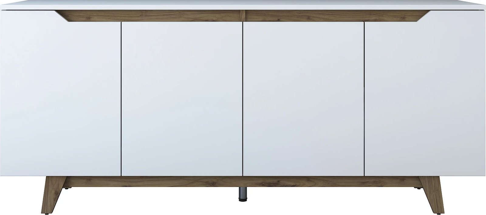 Konsolë moderne Skye Decor, e bardhë dhe arre, GD102 - 1874