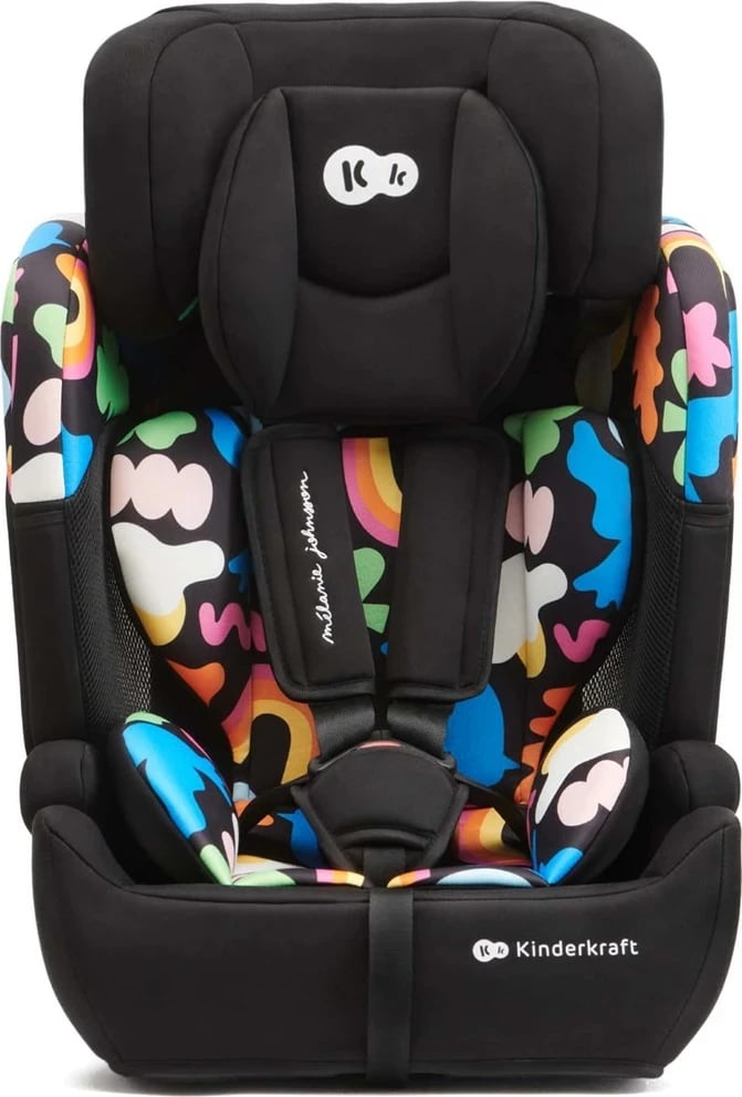 Ulëse për fëmijë Kinderkraft COMFORT UP I-SIZE, 9-36 kg, Happy Shapes