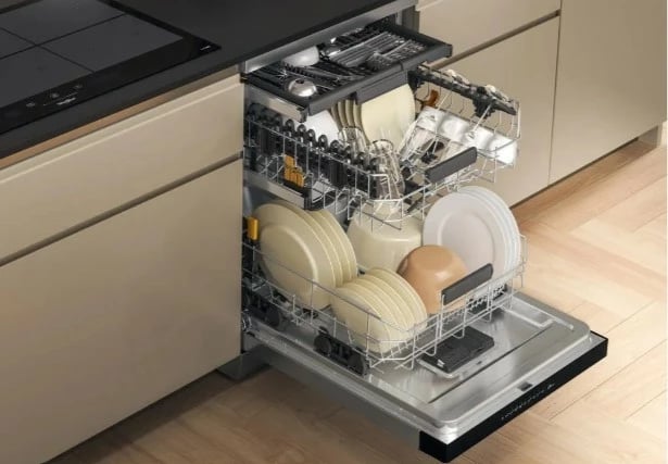 Enëlarëse Whirlpool W7FHP33X, 15 sete, inox, e pavarur