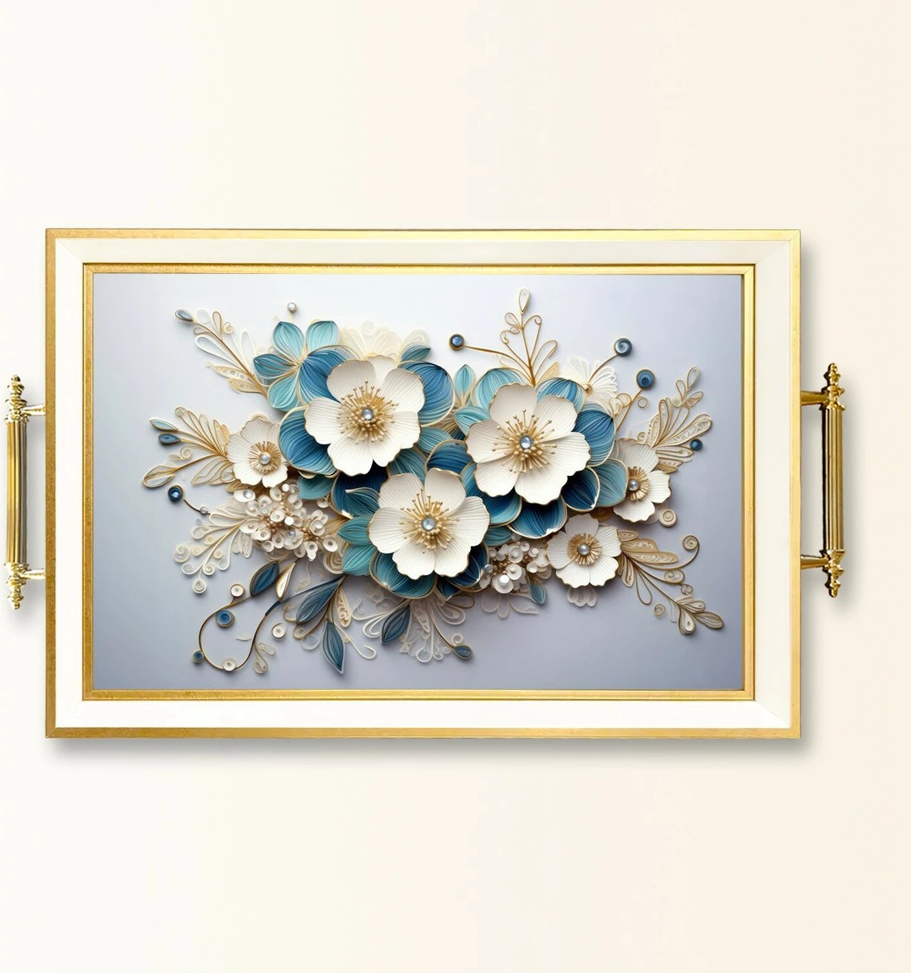 Tabaka dekorative prej qelqi, dizajn Aberto, TPB9901, shumëngjyrëshe