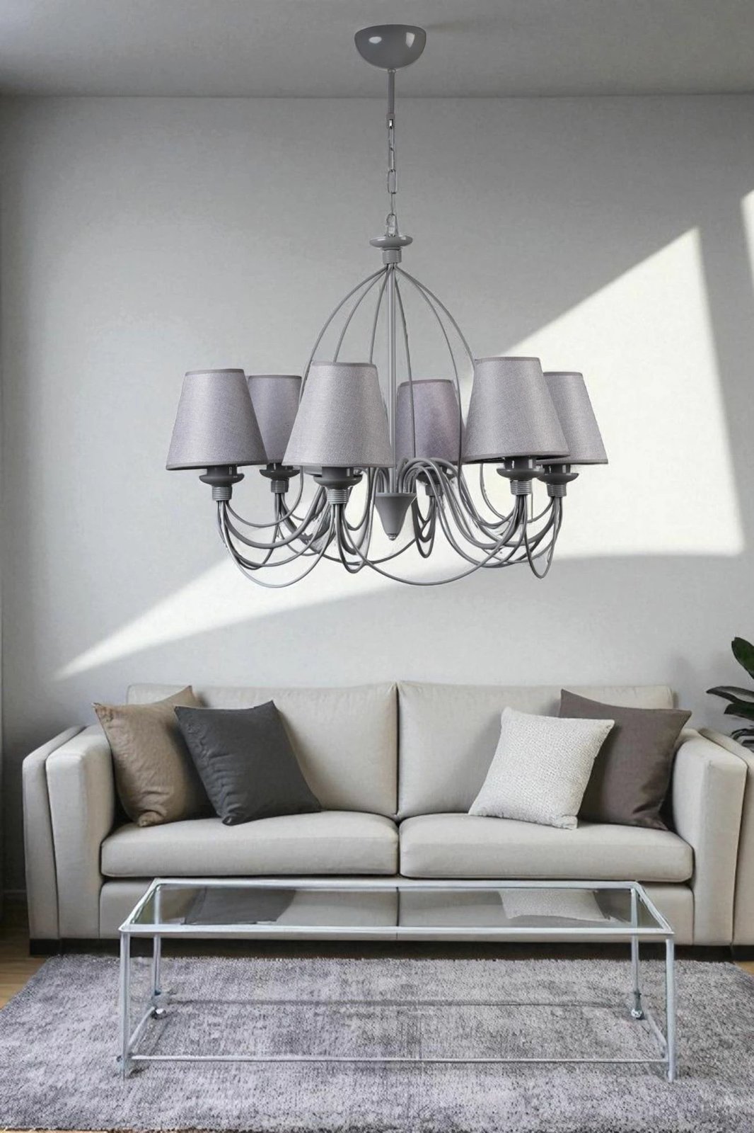 Llambadar Opviq, 8992-6, ngjyrë gri