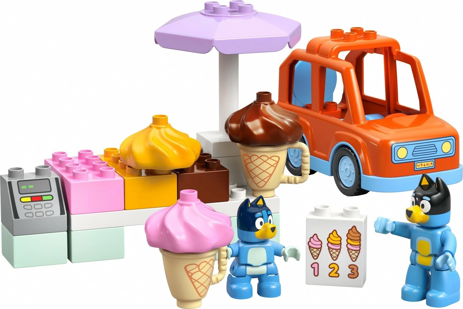 Set ndërtimi LEGO DUPLO Bluey 10458 Ice Cream Adventure, 22 pjesë, për fëmijë të vegjël Set ndërtimi LEGO DUPLO Bluey 10458 Ice Cream Adventure, 22 pjesë, për fëmijë të vegjël
