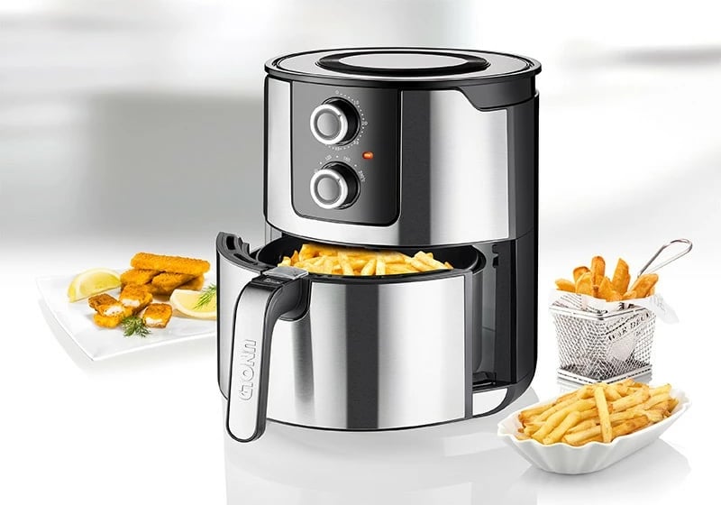 Fritezë me ajër të nxehtë UNOLD 58655, 5L, 1kg, 80-200°C, e zezë