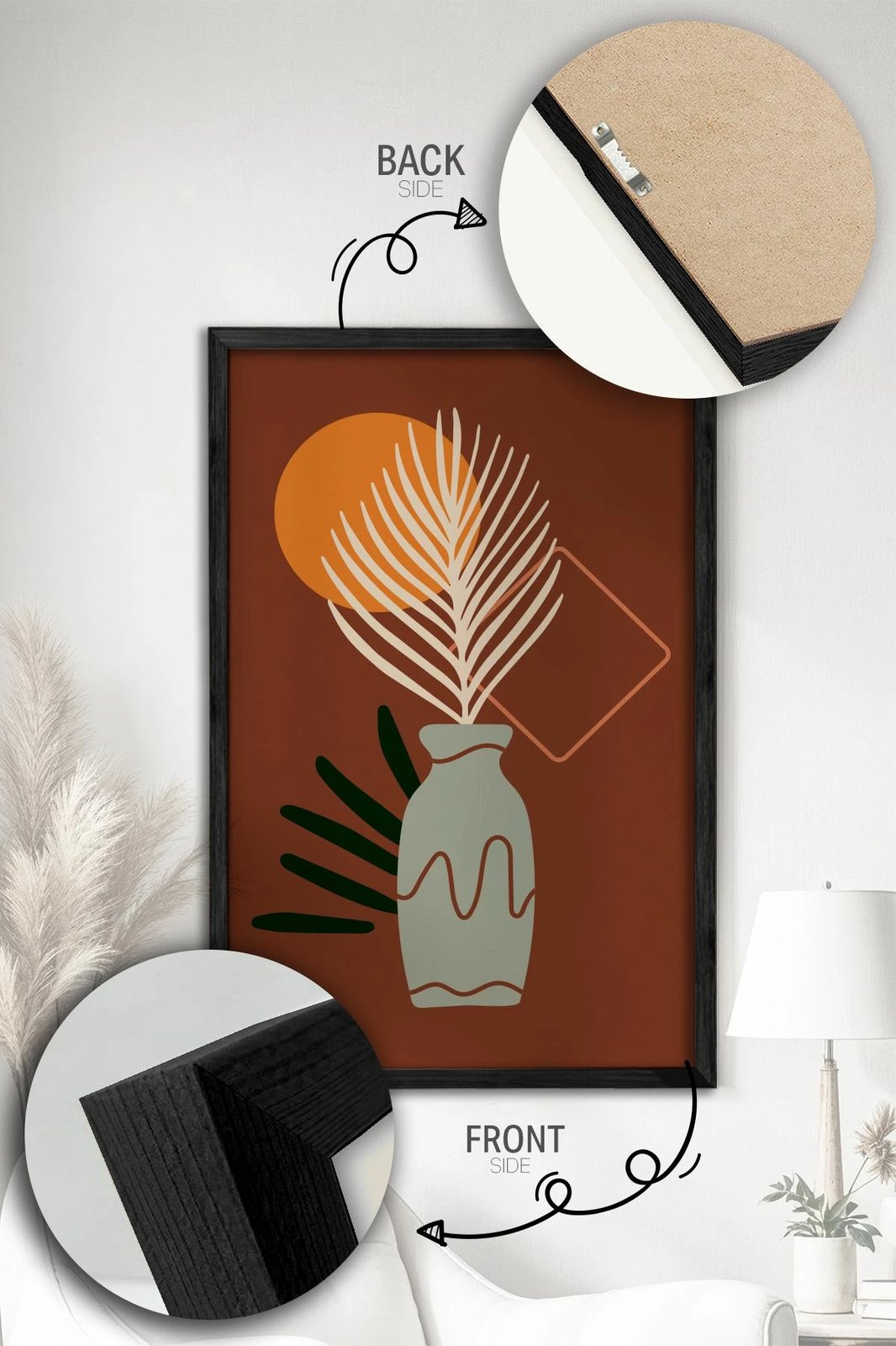 Pikturë dekorative me kornizë (3 copë), Wallity, Ersy3Syhcrv22