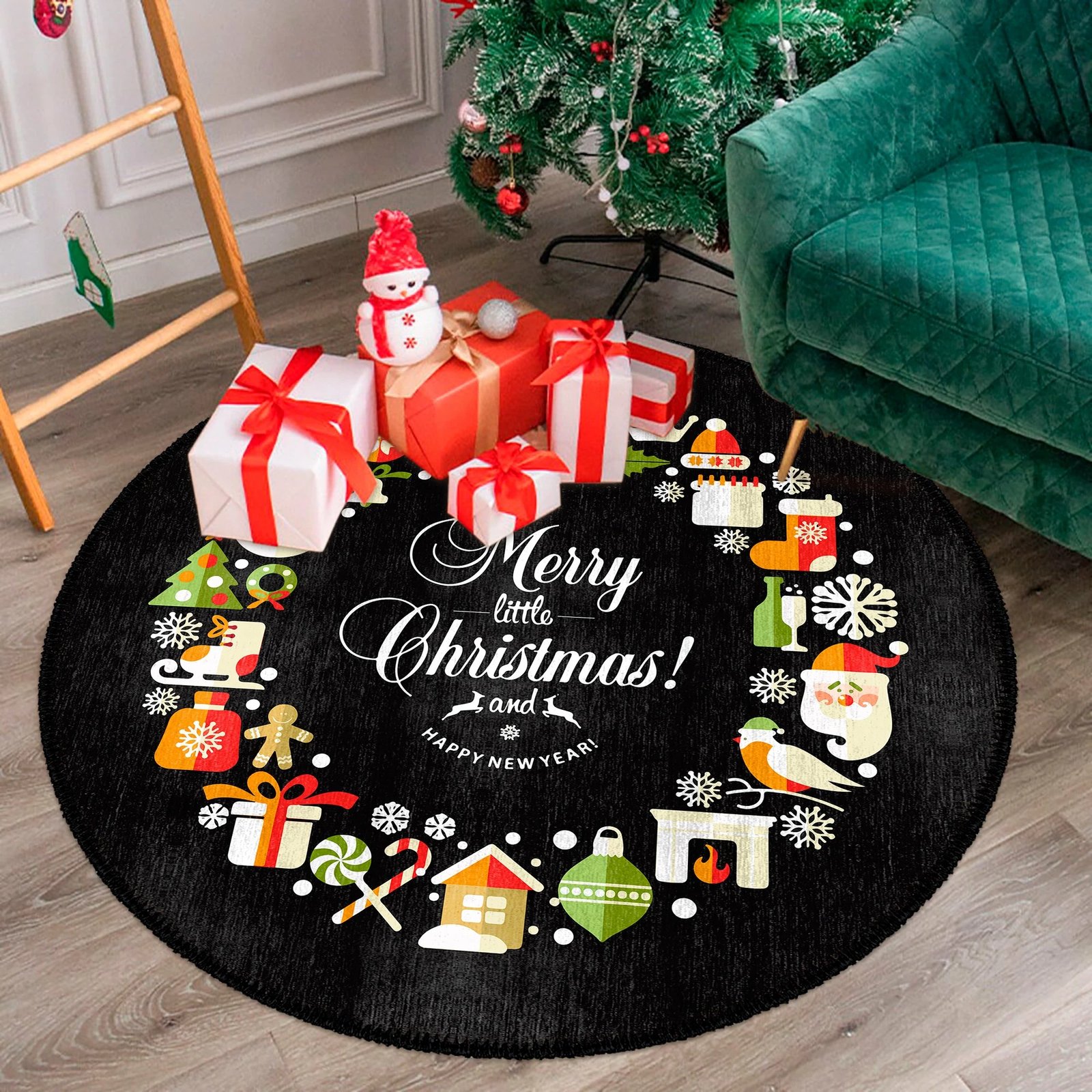 Qilim i rrumbullakët, shumëngjyrësh, Conceptum Hypnose, Woobtny0311, 90x90cm