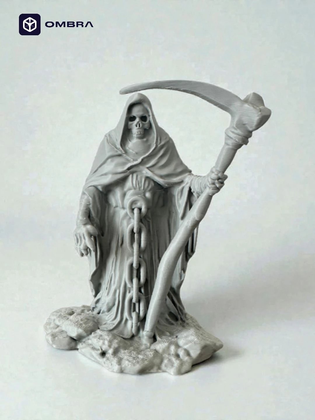 Figurë Dekorative për Halloween (Grim Reaper) -e bardhë