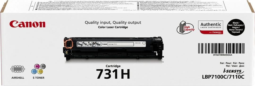 Toner Canon 731H, i zi, 1 copë