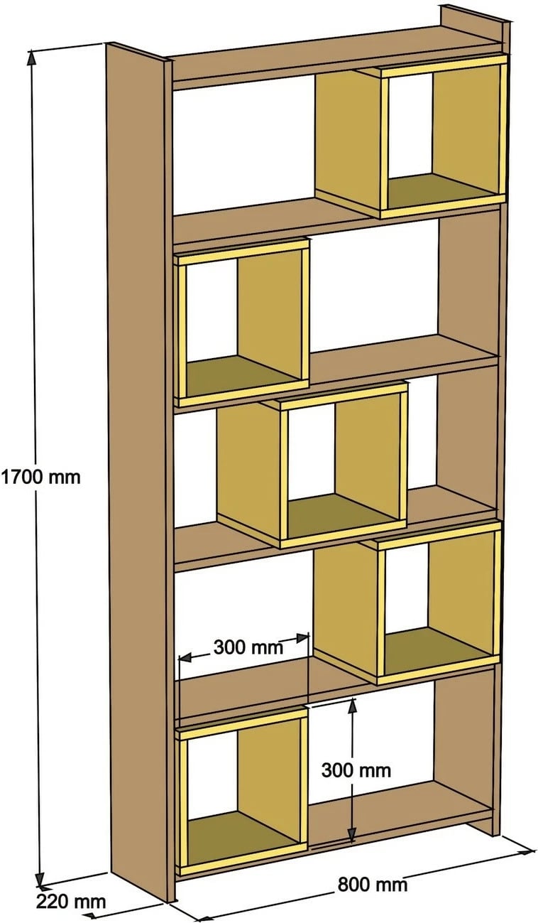 Raft librash Hanah Home, ngjyrë arr dhe kalcedon