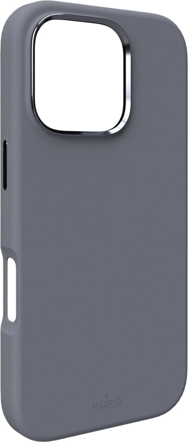 Mbështjellës Puro Icon Mag Pro MagSafe për iPhone 16 Pro Max, silikon, Gri e errët