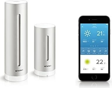 Stacion moti digjital Netatmo NWS01-EC, Alumini, Wi-Fi