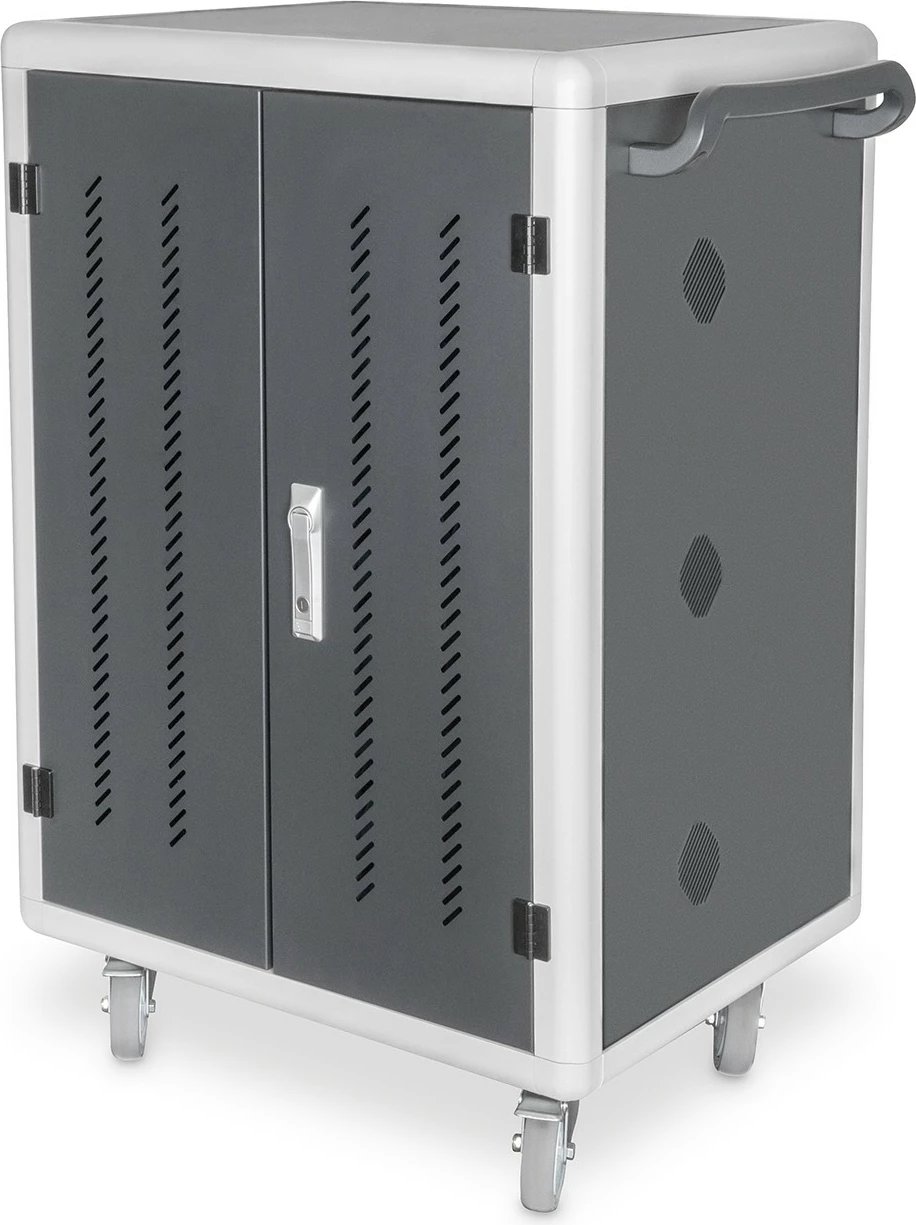 Kasë karikimi Digitus për 30 laptopë/tabletë deri 15.6 inç, USB-A, me rrota, e zezë