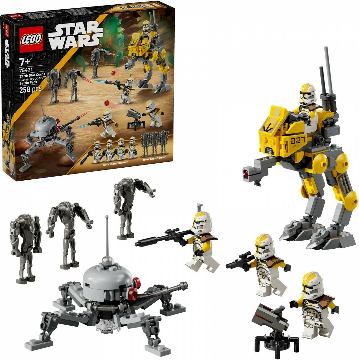 Set ndërtimi LEGO Star Wars 75431, 327th Star Corps Clone Troopers, 258 pjesë