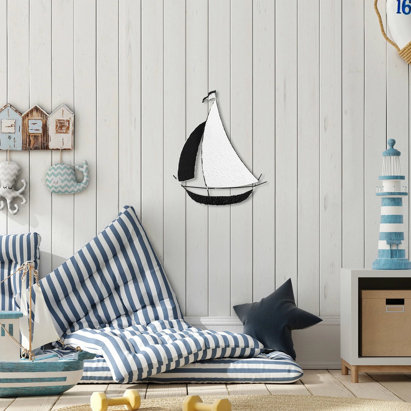 Aksesor dekorativ metalik për mur, Wallity, Hızır, shumëngjyrësh, 39x48cm