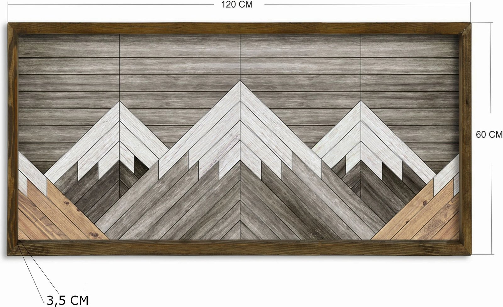 Pikturë dekorative me kornizë MDF, shumëngjyrëshe, TAH035, 120x60cm