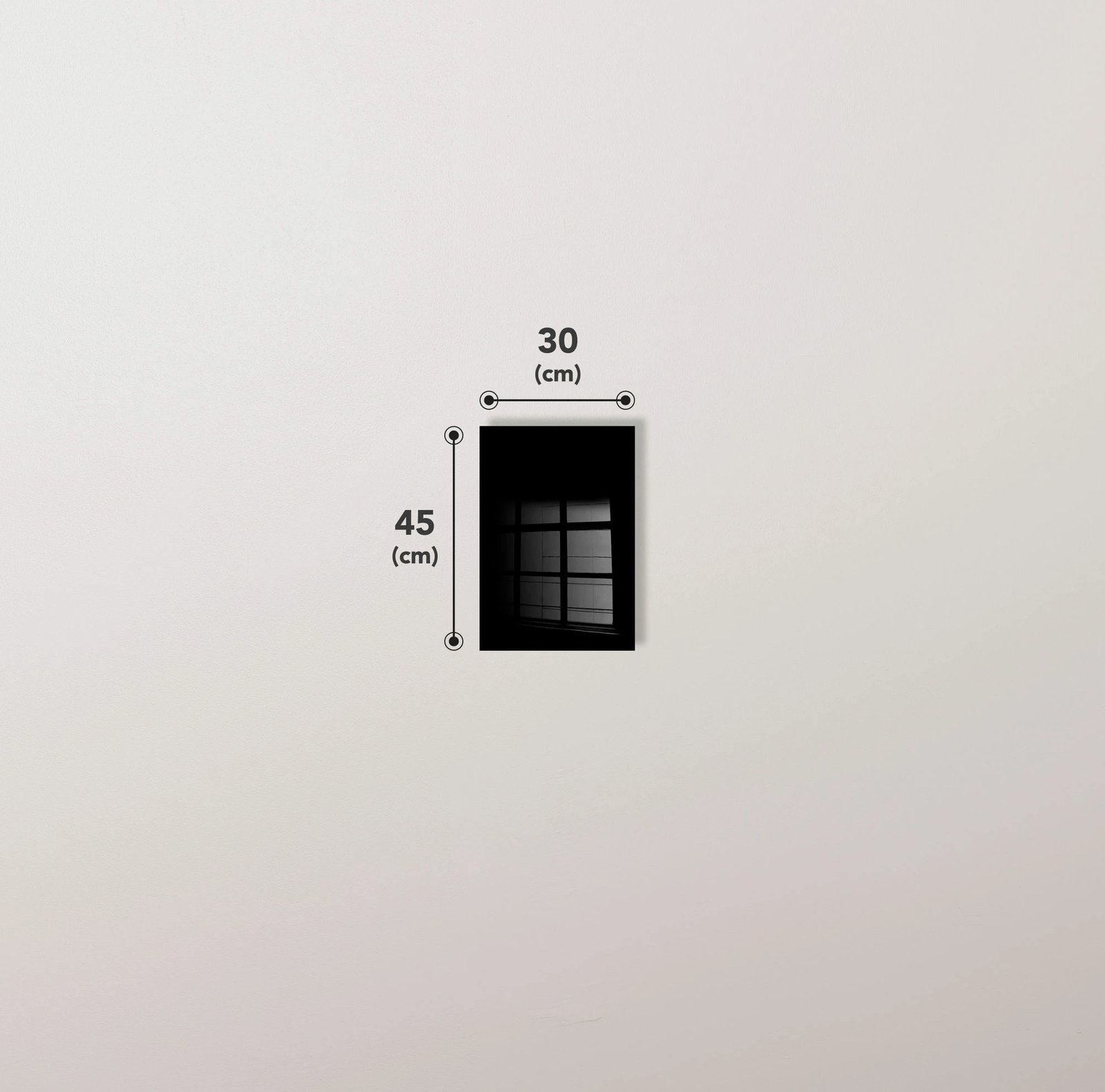 Pikturë dekorative prej xhami të temperuar, shumëngjyrëshe, 30x45cm