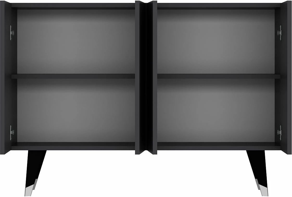 Konsol Skye Decor, ngjyrë argjendi dhe antracit, Quart Salkım